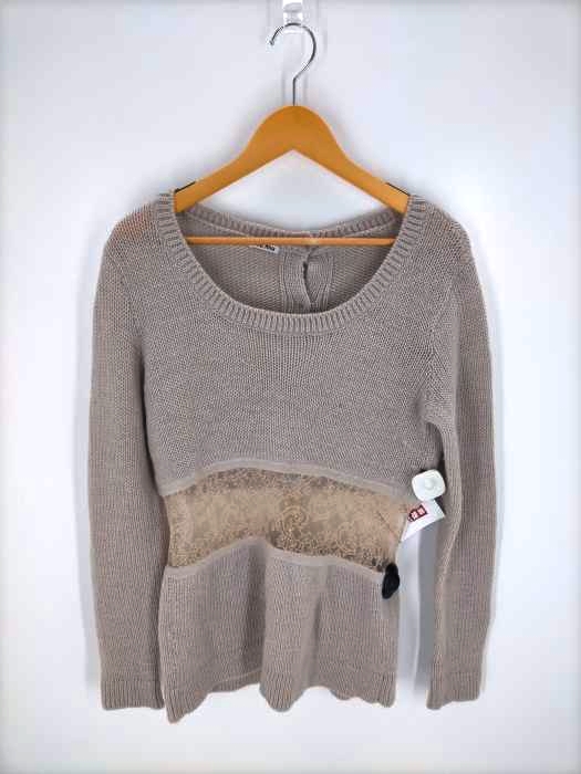 miu miu(ミュウミュウ) レース切替 バックボタンニット レディース EUR:40 EUR:40