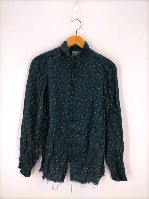 ZADIG&VOLTAIRE(ザディグ エ ヴォルテール) カットオフ加工 ハート総柄 レーヨンシャツ レディース import：S import：S