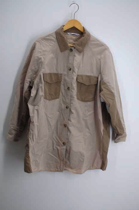 ZARA(ザラ) バイカラーオーバーシャツ レディース import:S import:S
