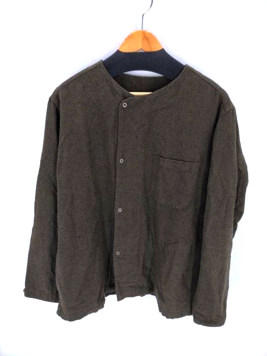 Snow Peak(スノーピーク) Flannel No Collar Shirts フランネルノーカラーシャツ メンズ トップス カジュアルシャツ
