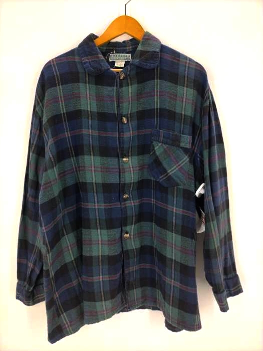 USED古着（ユーズドフルギ） OLD HARBOUR CLASSICS パイピング コットンネルパジャマシャツ メンズ トップス カジュアルシャツ