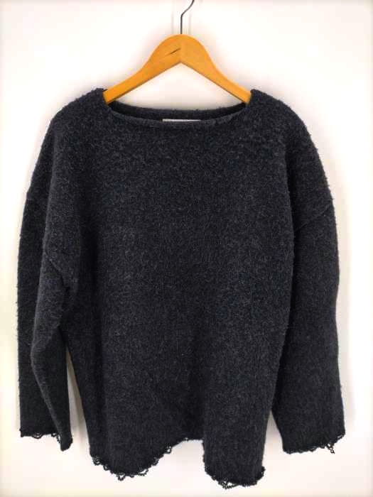 ジルサンダー JIL SANDER ボートネック カットオフ加工 ワイドシルエットニット メンズ import：S import：S