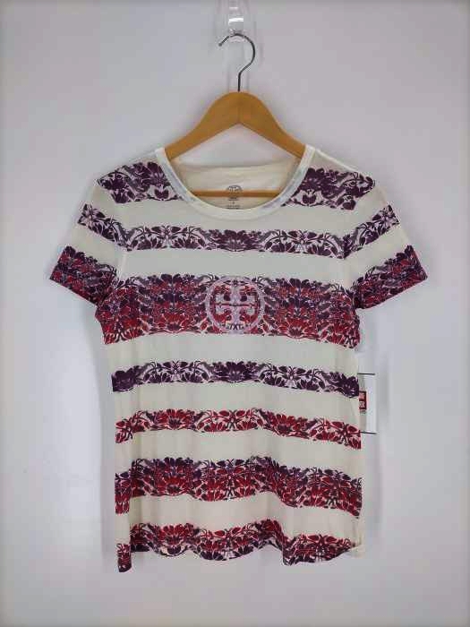 TORY BURCH(トリーバーチ) 花柄ボーダーカットソー レディース トップス Tシャツ・カットソー