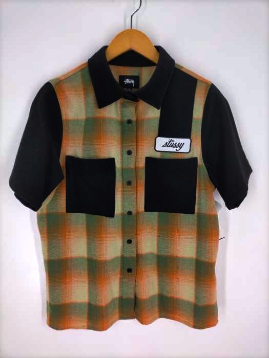 Stussy（ステューシー） オンブレチェック 半袖ワークシャツ レディース トップス カジュアルシャツ
