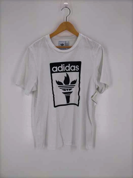 adidas Originals（アディダスオリジナルス） 2020年春夏新作 白系 O Flame Trefoil 1 S/S Tee メンズ トップス Tシャツ・カットソー