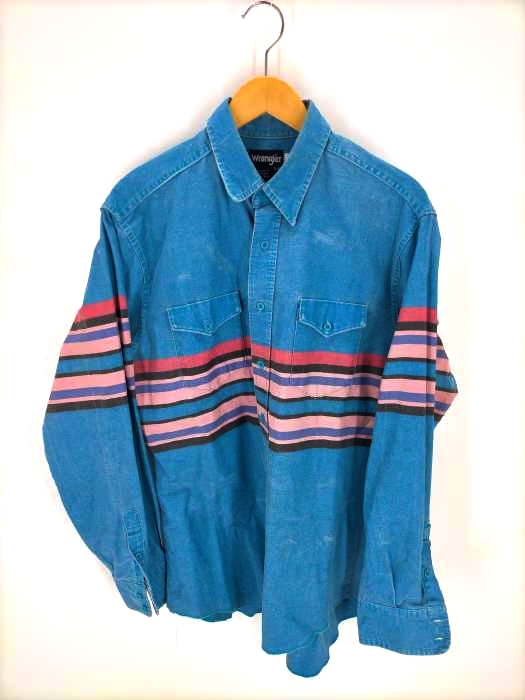 Wrangler（ラングラー） 80S ネイティブボーダーシャツ メンズ トップス カジュアルシャツ