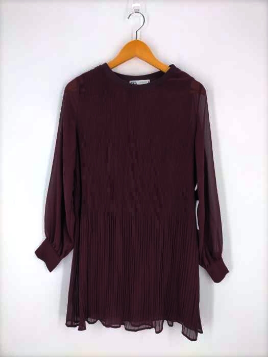 ZARA(ザラ) シフォンプリーツチュニック レディース import：S import：S