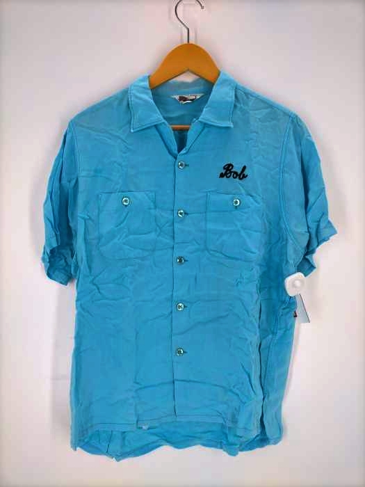 USED古着(ユーズドフルギ) 60S バックフロッキープリント レーヨンボーリングシャツ メンズ import:L import:L
