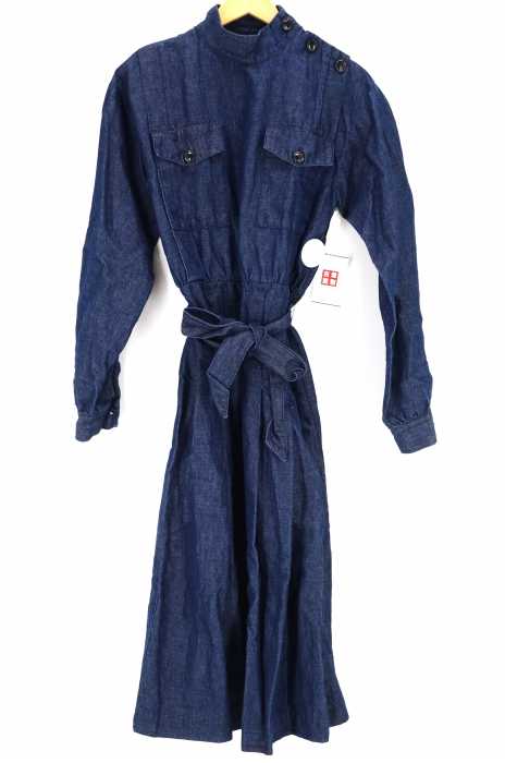 FILL THE BILL(フィルザビル) STAND COLLAR MILITARY ONEPIECE INDIGO レディース ワンピース その他ワンピース