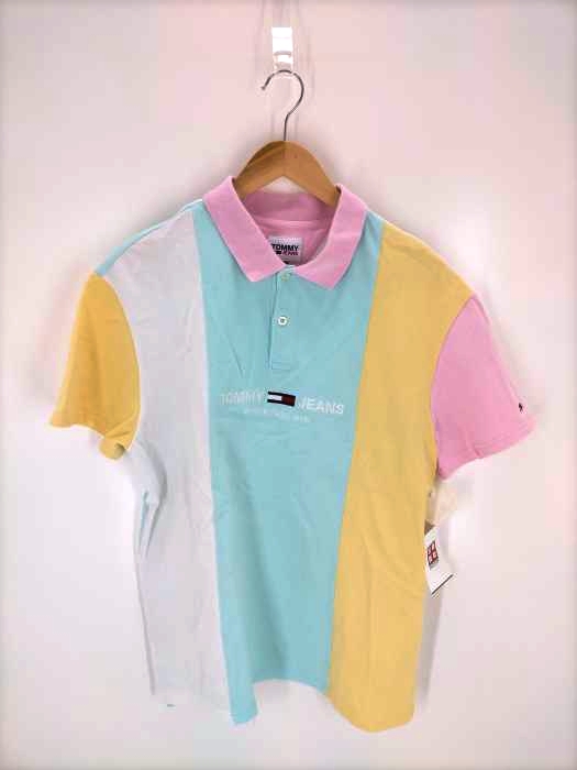 tommy jeans(トミージーンズ) 21SS PASTEL COLOUR BLOCKED ORGANIC COTTON POLO メンズ import:S import:S