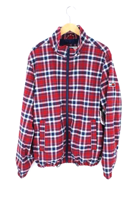 tommy jeans（トミージーンズ） タータンチェックロゴ エンブロイドトラックジャケット メンズ アウター ジャケット