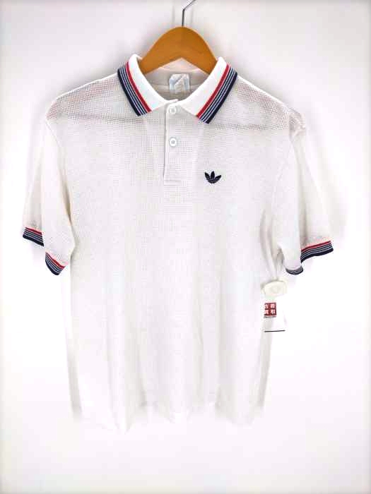 adidas（アディダス） 80S USA製 トレフォイルロゴ メッシュポロシャツ メンズ トップス ポロシャツ