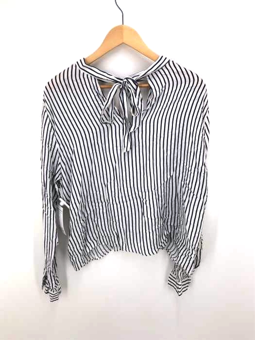 ZARA Trafaluc collection（ザラトラファルクコレクション） ストライプ柄 リボンブラウス レディース トップス シャツ・ブラウス