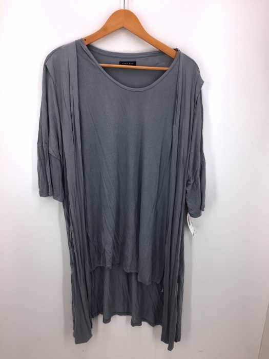 ZARA MAN（ザラマン） レイヤード調ワイドシルエットドレープTシャツ メンズ トップス Tシャツ・カットソー