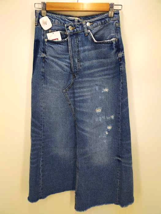 ZARA WOMAN(ザラ ウーマン) バックスリットダメージ加工デニムスカート レディース スカート デニム