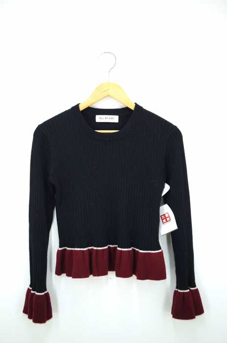 Ray BEAMS （レイビームス） 17AW  リブ バイカラーフリル プルオーバー レディース パンツ イージー