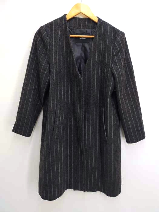 アリュメール ALLUMER ストライプ ロング ジャケット レディース JPN：1 JPN：1