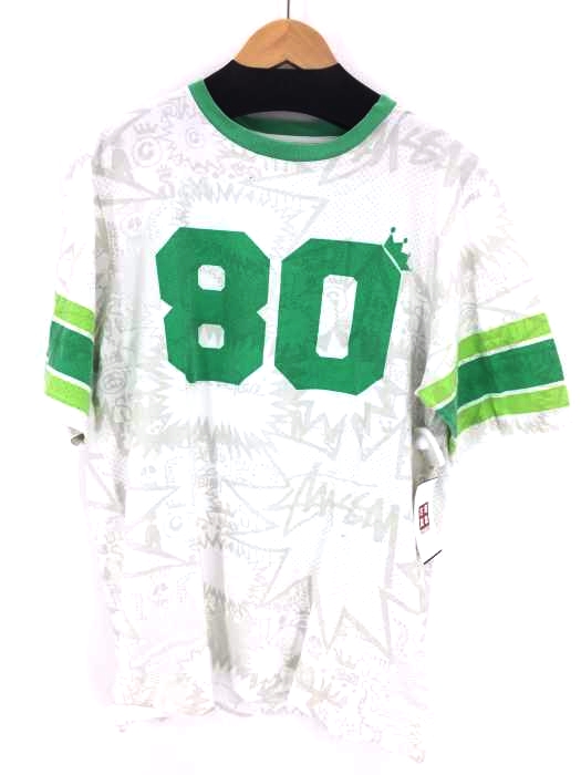 Stussy(ステューシー) 総柄ナンバリングフットボールTシャツ メンズ import：L import：L