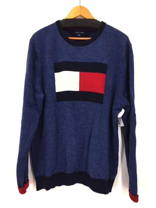 TOMMY HILFIGER(トミーヒルフィガー) ビッグロゴ クルーネックコットンニット メンズ import：XL import：XL