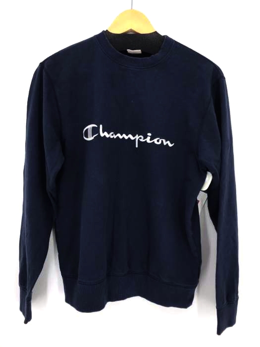 Champion(チャンピオン) ブランドロゴ刺繍入りクルーネックプルオーバースウェットトレーナー レディース JPN：L JPN：L