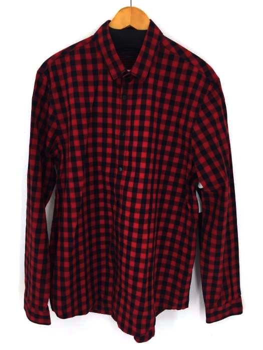 ZARA MAN(ザラマン) スナップボタンチェックシャツ メンズ import：XL import：XL