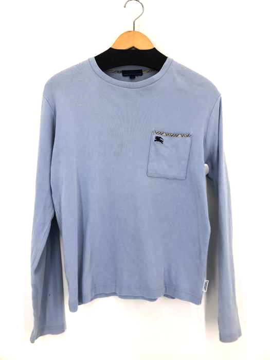 BURBERRY BLUE LABEL(バーバリーブルーレーベル) ロゴ刺繍 ロングスリーブTシャツ ロンT レディース import：M import：M