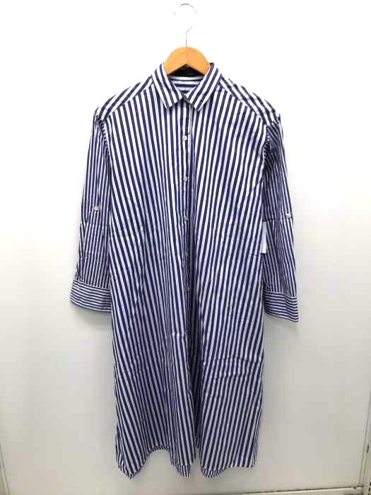 ZARA BASIC(ザラベーシック) ストライプ柄切替シャツワンピース レディース import：M import：M