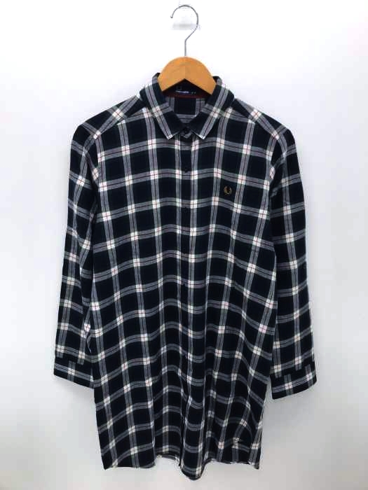 FRED PERRY（フレッドペリー） ワンポイント刺繍チェック柄シャツワンピース レディース ワンピース シャツ