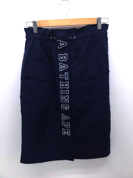 A BATHING APE（アベイシングエイプ） フロントロゴナイロンスカート レディース スカート その他スカート