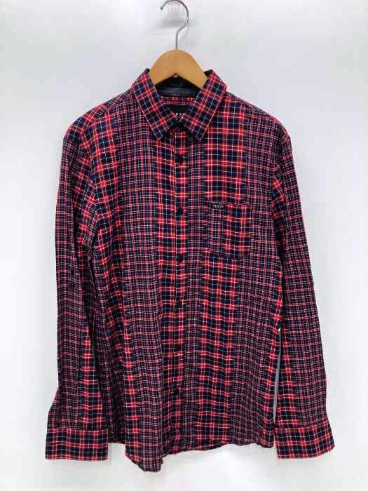 GUESS（ゲス） パッチワークチェックシャツ メンズ トップス カジュアルシャツ