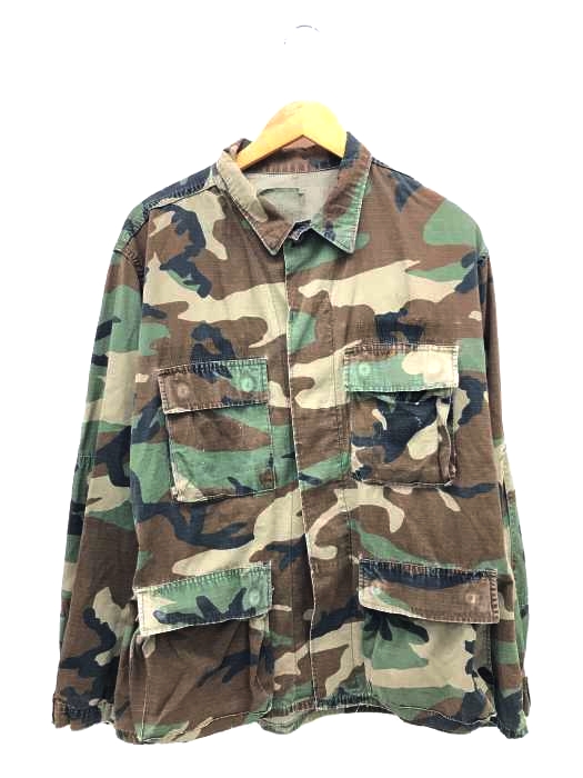 US ARMY(ユーエスアーミー) ウッドランドカモ RIPSTOP BDU SHIRTS ミリタリージャケット メンズ import:M import:M