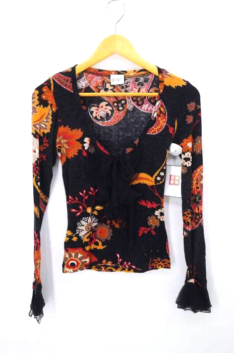 PAOLA FRANI(パオラフラーニ) 花柄フリルカットソー レディース EUR:40 EUR:40
