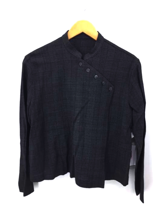 USED古着(ユーズドフルギ) マオカラー チェック柄ブラウス レディース JPN:38 JPN:38