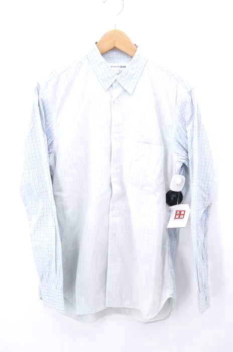 COMME des GARCONS SHIRT(コムデギャルソンシャツ) 90S メッシュ切替 チェック柄長袖シャツ メンズ JPN:S JPN:S