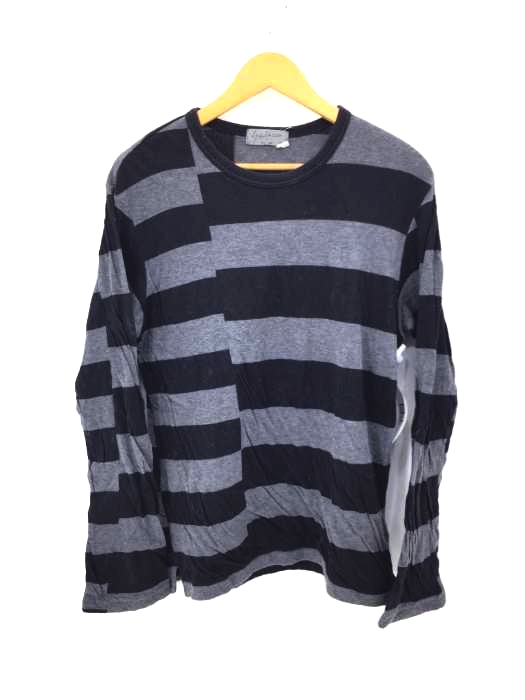 Yohji Yamamoto POUR HOMME(ヨウジヤマモトプールオム) ボーダークルーネック長袖Tシャツ メンズ JPN：4 JPN：4