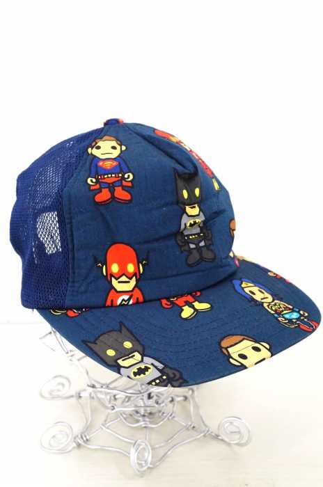 A BATHING APE（アベイシングエイプ） DC COMICS キャラクタープリントメッシュキャップ メンズ 帽子 キャップ