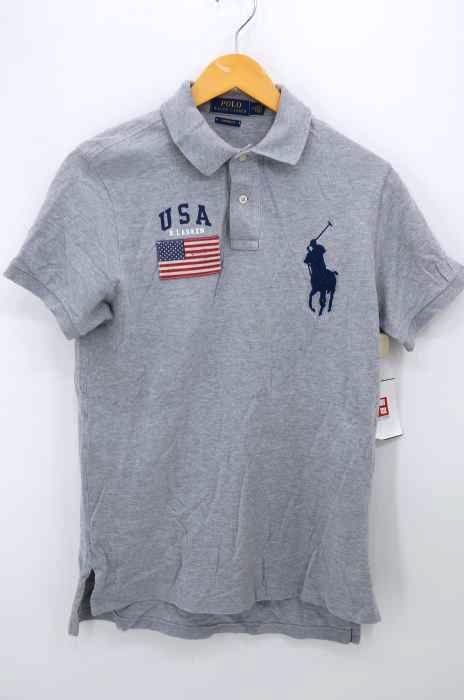 Polo by RALPH LAUREN(ポロバイラルフローレン) USA 国旗 ポニー刺繍ポロシャツ メンズ M
