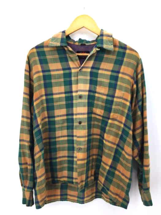0 Currie Glengarry（フルギ）60S オープンカラーチェック柄シャツ メンズ  15 1/2