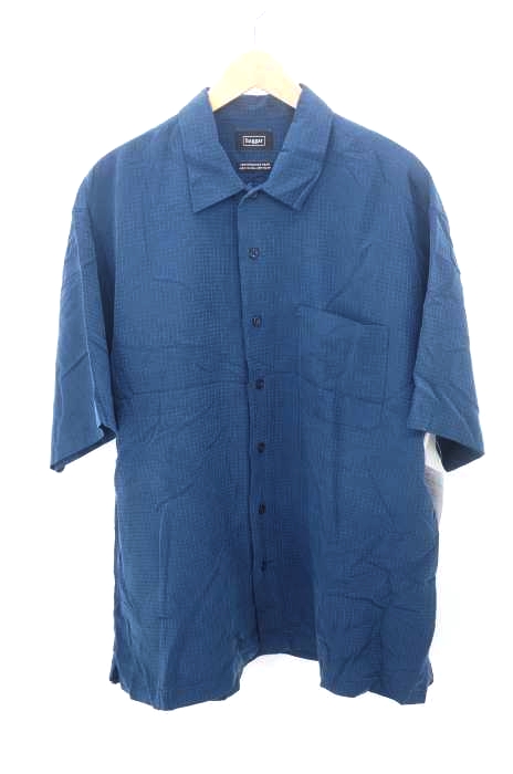 HAGGAR(ハガー) レーヨン混 ボックスオープンカラーシャツ メンズ import:L import:L