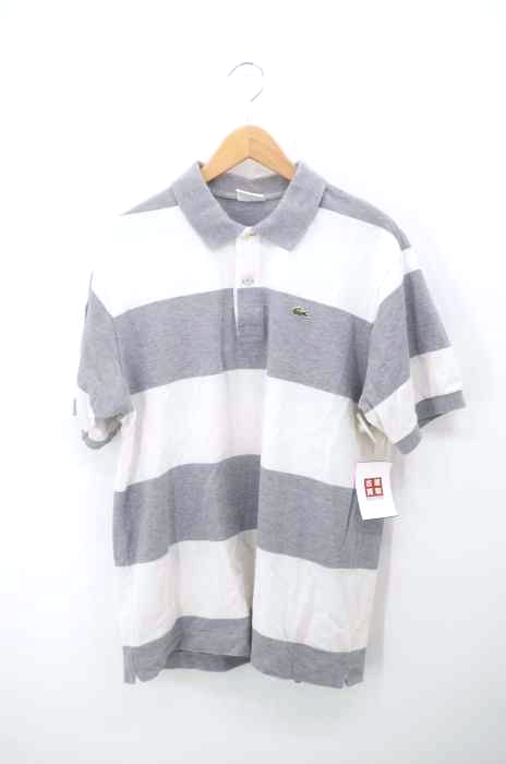 LACOSTE(ラコステ) ロゴ刺繍 鹿の子マルチボーダーポロシャツ メンズ  6