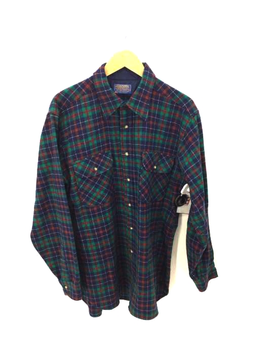 PENDLETON(ペンドルトン) 70S ウールチェックシャツ フラップポケット メンズ  import：L