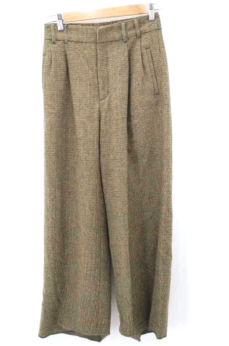 UNITED ARROWS green label relaxing(ユナイテッドアローズグリーンレーベルリラクシング) SC フラノ ハイウエスト ワイド パンツ レディース  38