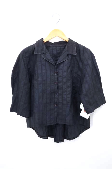 USED古着(ユーズドフルギ) OLD ワイドシルエット ストライプ柄シアーシャツ レディース 表記無 表記無