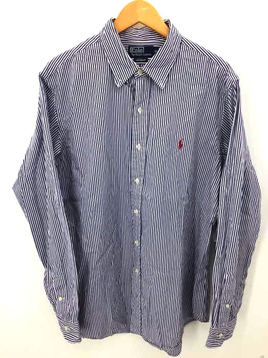 Polo by RALPH LAUREN（ポロバイラルフローレン） 90S スモールポニー刺繍ストライプBDシャツ メンズ トップス カジュアルシャツ