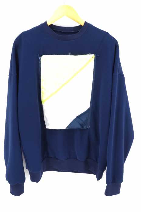 yoshio kubo （ヨシオクボ） 17SS メタリック切替クルーネックボンディングスウェット メンズ トップス スウェット・トレーナー