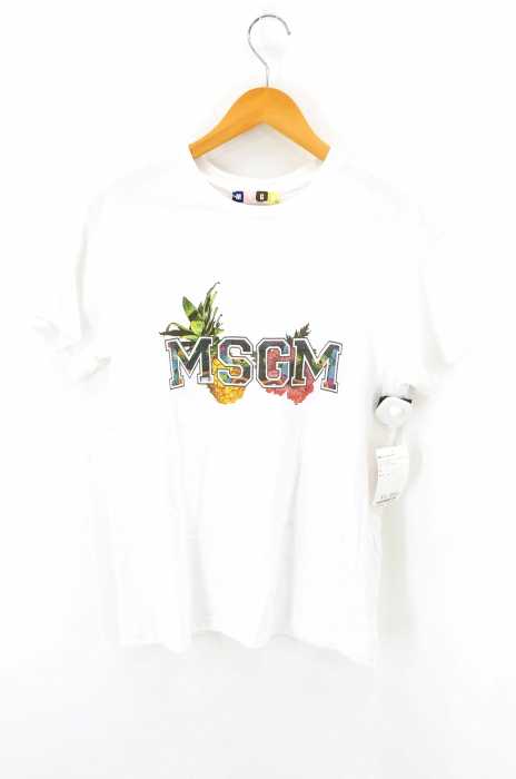 MSGM（エムエスジーエム） プリントクルーネックTシャツ レディース トップス Tシャツ・カットソー