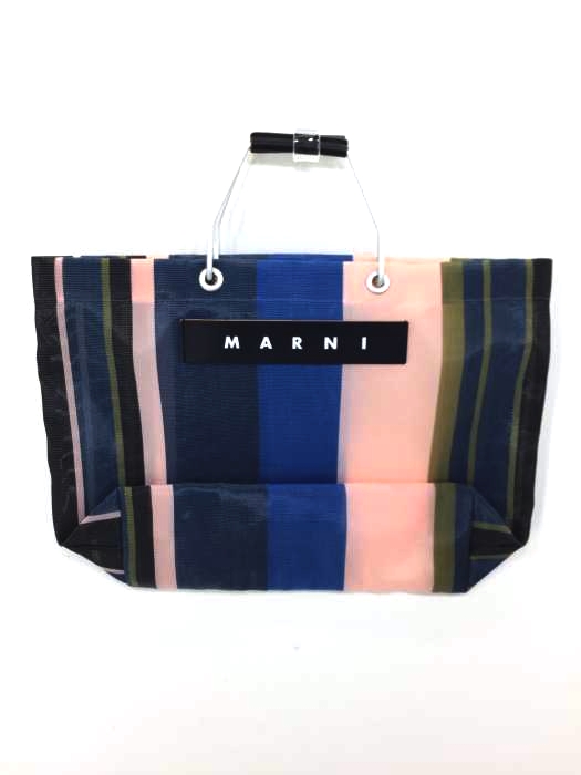 MARNI(マルニ) ナイトブルー ストライプハンドバッグ レディース  表記無