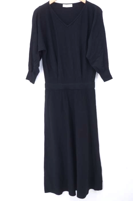 Demi-Luxe BEAMS(デミルクスビームス) Vネック フレアー ニットワンピース レディース JPN：36 JPN：36