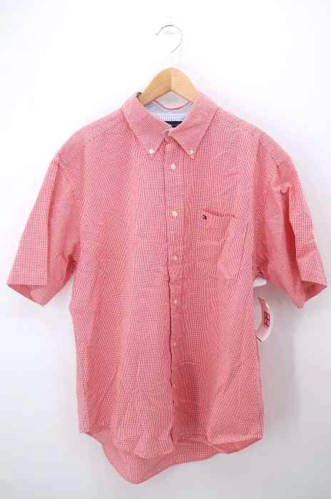 TOMMY HILFIGER(トミーヒルフィガー) シアサッカー 半袖ギンガムチェックBDシャツ メンズ import:L import:L