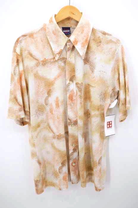 USED古着(ユーズドフルギ) 総柄 ポリエステル 半袖シャツ メンズ M